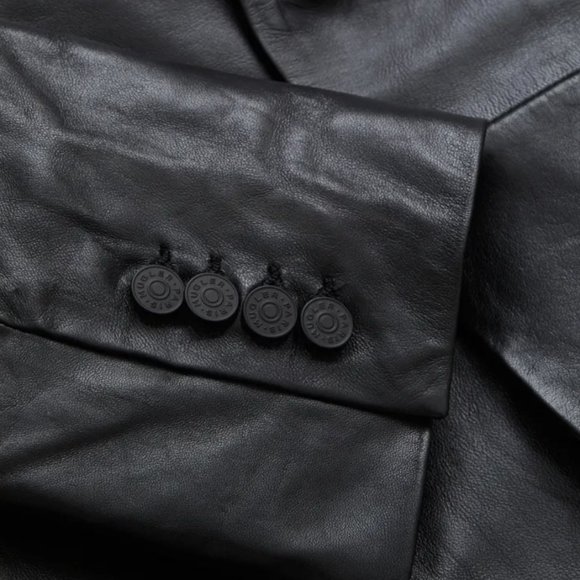 Mugler H&M Collab - Men's Defined-waist Leather Blazer - NWT - Size 48R - Picture 7 of 8